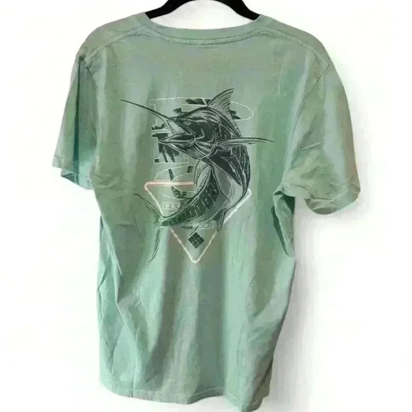 Columbia- PFG Men's Blue Marlin Graphic T-Shirt Size Small - Picture 1 of 4